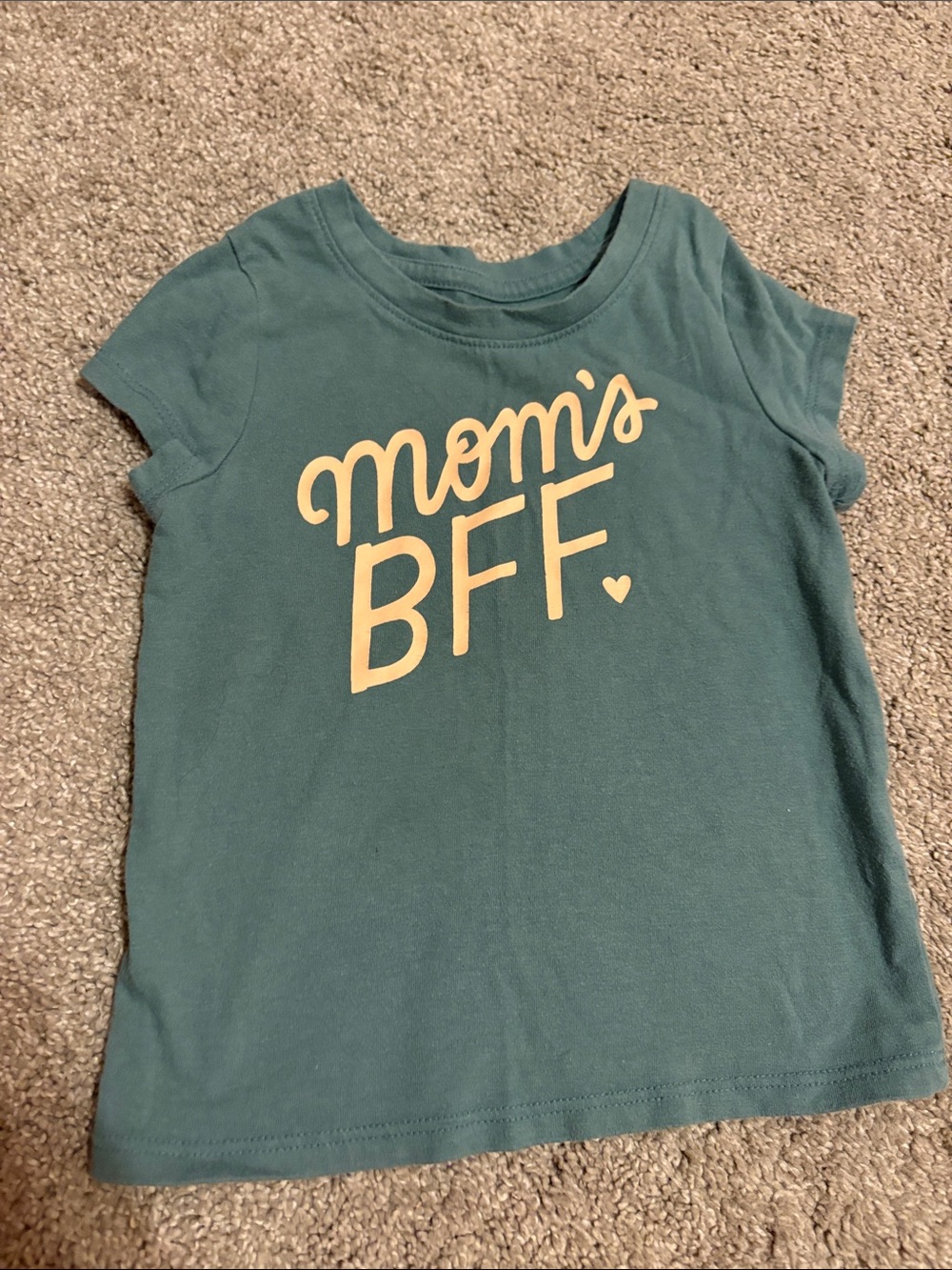 Cat & Jack Teal "Mom's BFF" Short Sleeve Tee